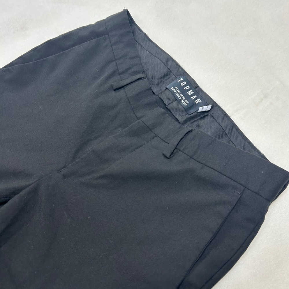 Topman Mens Ultra Skinny PV GAB Black Trousers Pants 28S